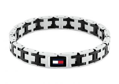 TOMMY HILFIGER Βραχιόλι από ανοξείδωτο ατσάλι Silver & Black 2790684 - Tommy Hilfiger Jewellery - 