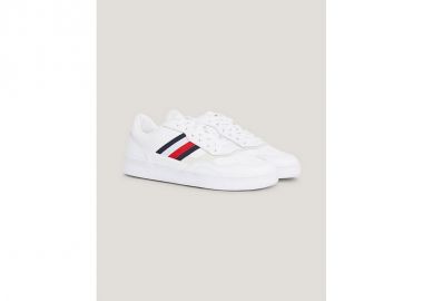 Tommy Hilfiger Court Cupsole Retro Ανδρικά Sneakers Λευκά FM0FM04828-YBS - Tommy Hilfiger - 