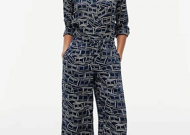 Tommy Hilfiger γυναικείο ψηλόμεσο παντελόνι Wide Leg - WW0WW48970 Σκούρο Μπλε - TOMMY HILFIGER - 