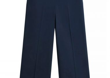 Tommy Hilfiger γυναικείο ψηλόμεσο παντελόνι Wide Leg - WW0WW49471 Μπλε Σκούρο - TOMMY HILFIGER - 