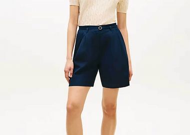 Tommy Hilfiger γυναικείο σορτς Regular Fit - WW0WW49040 Μπλε Σκούρο - TOMMY HILFIGER - 