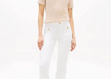 Tommy Hilfiger γυναικείο τζιν παντελόνι Bootcut Fit - WW0WW48580 Λευκό - TOMMY HILFIGER - 
