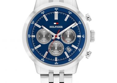 TOMMY HILFIGER Kent Chronograph - 1710753, Silver & Black case with Stainless Steel Bracelet - Tommy Hilfiger - 