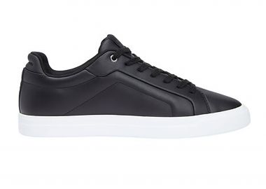 Tommy Jeans ανδρικά δερμάτινα sneakers με λογότυπο - FM0FM05837 Μαύρο - TOMMY JEANS - 