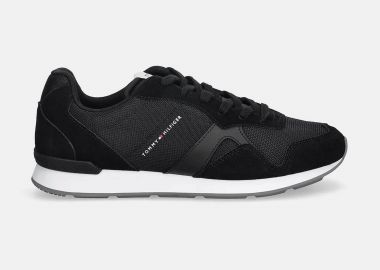 Tommy Jeans ανδρικά δερμάτινα sneakers με λογότυπο 
