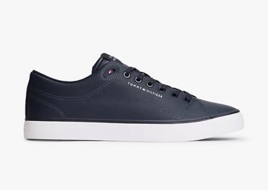 Tommy Jeans ανδρικά sneakers με λογότυπο - FM0FM05511 Μπλε Σκούρο - TOMMY JEANS - 