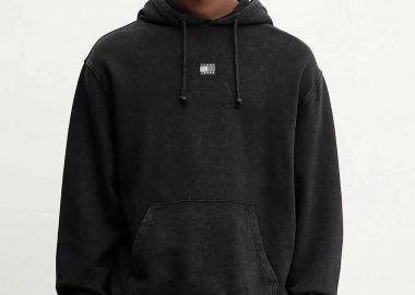 Tommy Jeans ανδρική μπλούζα φούτερ με logo print Regular Fit - DM0DM22383 Μαύρο - TOMMY JEANS - 