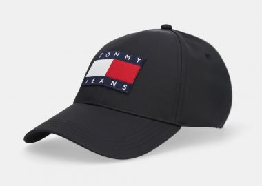 Tommy Jeans ανδρικό καπέλο jockey με κεντημένο λογότυπο - AM0AM13851 Μαύρο - TOMMY JEANS - 