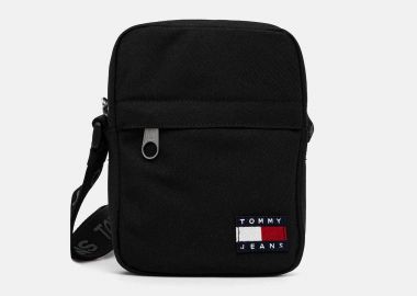 Tommy Jeans ανδρικό τσαντάκι crossbody με λογότυπο - AM0AM13710 Μαύρο - TOMMY JEANS - 