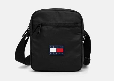 Tommy Jeans ανδρικό τσαντάκι crossbody με λογότυπο - AM0AM13881 Μαύρο - TOMMY JEANS - 