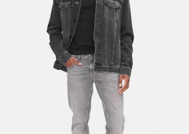 Tommy Jeans ανδρικό τζιν παντελόνι πεντάτσεπο Slim Fit - DM0DM21379 Ανθρακί - TOMMY JEANS - 