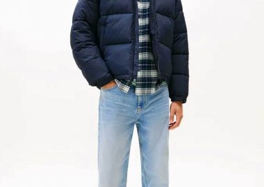 Tommy Jeans ανδρικό τζιν παντελόνι πεντάτσεπο Tappered Fit - DM0DM22576 Denim Blue Ανοιχτό - TOMMY JEANS - 