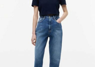 Tommy Jeans γυναικείο τζιν παντελόνι πεντάτσεπο Mom Fit - DW0DW22994 Denim Blue - TOMMY JEANS - 