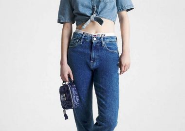 Tommy Jeans γυναικείο τζιν παντελόνι πεντάτσεπο ψηλόμεσο - DW0DW15993 Denim Blue - TOMMY JEANS - 