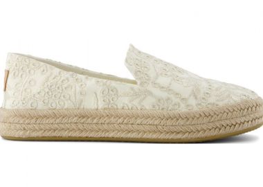 TOMS Γυναικεία Botanical Eyelet Carolina Espandrilles 10021854 Natural - TOMS - 