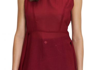 Top Ale Αμάνικο Μονόχρωμο 8921101-CHERRY Γυναικείο - Ale - 