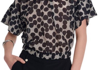 Top Ale Με Λάστιχο Και Κοντά Μανίκια 81065236-MULTICOLOR Γυναικείο - Ale - 