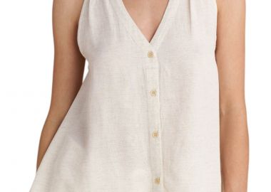 Top Attrattivo Αμάνικο Με Κουμπιά 9921286-NATURAL Γυναικείο - Attrattivo - 