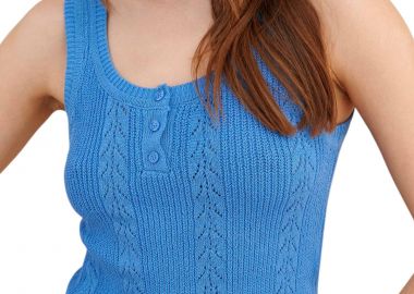 Top Attrattivo Αμάνικο Με Κουμπιά 9P23438-BLUE Γυναικείο - Attrattivo - 