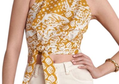 Top Attrattivo Εμπριμέ Με Δέσιμο Πίσω 9921263-PINEAPPLE Γυναικείο - Attrattivo - 