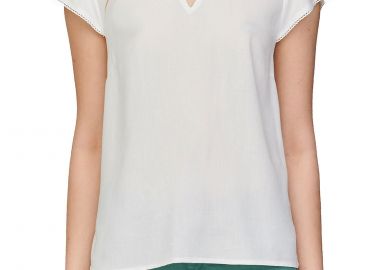 Top Attrattivo Mε Διακοσμητικά Κουμπάκια 9909368-WHITE Γυναικείο - Attrattivo - 