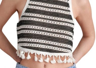 Top Attrattivo Με Διάτρητη Πλέξη Και Κρόσια 9920335-MULTICOLOR Γυναικείο - Attrattivo - 