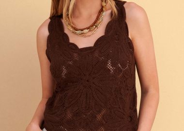 Τοπ δαντέλα αμάνικη - 5206179093477 -  - 