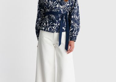 Τοπ εμπριμέ κρουαζέ με ζώνη - 5206179072472 -  - 