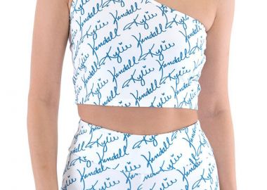 Top Kendal + Kylie K&K W Logo Allover One Shoulder KKW3611631-WHITE PETROL Γυναικείο - Kendal + Kylie - 