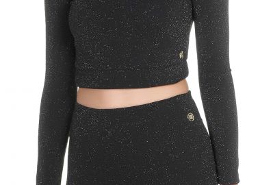 Top Kendal + Kylie Lurex Cropped KKW3711631-BLACK Γυναικείο - Kendal + Kylie - 
