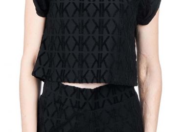 Top Kendal + Kylie Velour Combo KKW3711649-BLACK Γυναικείο - Kendal + Kylie - 