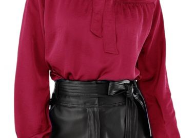 Top Mexx Blouse Bowtie GN0413016W-Wine Red Γυναικείο - Mexx - 