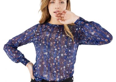 Top Mexx Chiffon Floral NL0401016W-Navy Γυναικείο - Mexx - 