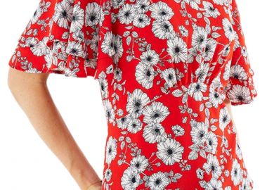 Top Mexx Ruffle Sleeve Floral GN2042023W-Red Γυναικείο - Mexx - 