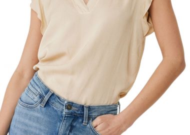 Top Mexx V-neck With Butterfly Sleeves WO0441033W-Light Sand Γυναικείο - Mexx - 