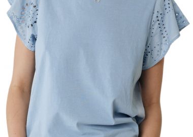 Top Mexx With Broidery FL2030033W-Baby Blue Γυναικείο - Mexx - 