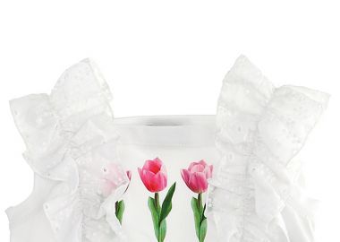 Top Monnalisa Με Τύπωμα Τουλίπα 115615SN 5201-0099 Κορίτσι - Monnalisa - 