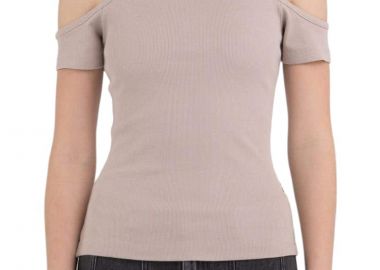 Top Replay Με Κοψίματα Στους Ώμους W3094 .000.23587-893-LIGHT BEIGE Γυναικείο - Replay - 