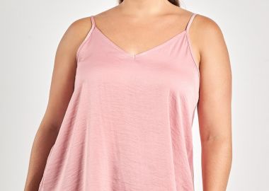 Τοπ σατινέ ανάγλυφο με τιράντες -  - 