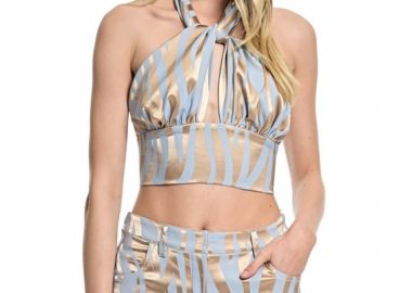 Τοπ WECOSS Satin Με Δέσιμο Στον Λαιμό -  - 