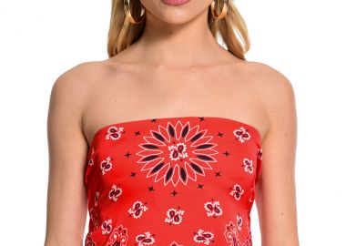 Τοπ WECOSS Στράπλες Με Bandana Print -  - 
