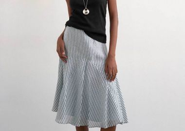 Topshop γυναικεία midi φούστα ριγέ 