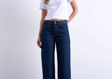 Topshop γυναικείο χαμηλόμεσο τζιν παντελόνι Wide Fit 