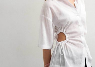 Topshop γυναικείο πουκάμισο με cut out σχέδιο 