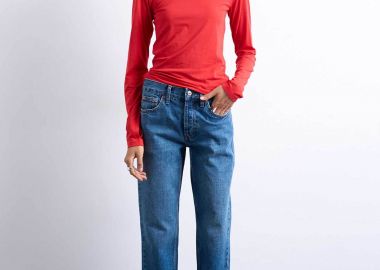 Topshop γυναικείο τζιν παντελόνι cropped Straight Fit 
