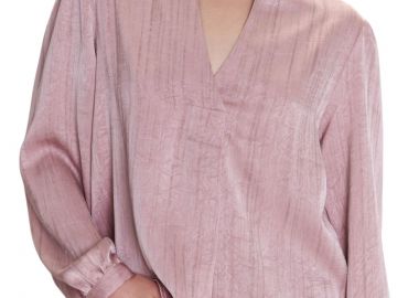 Τουνίκ Ale Μονόχρωμη Με V 8921905-DUSTY PINK Γυναικείο - Ale - 