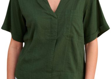 Τουνίκ Attrattivo Κοντομάνικη Με Λινή Όψη 9923217-GREEN Γυναικείο - Attrattivo - 