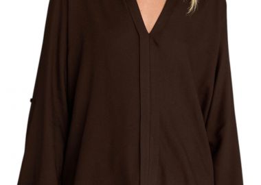 Τουνίκ Attrattivo Μονόχρωμη Με V 91372231J-CHESTNUT Γυναικείο - Attrattivo - 