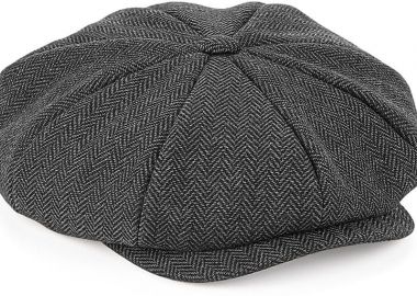 Τραγιάσκα B628 Beechfield Heritage Bakerboy Charcoal Herringbone - Beechfield - 