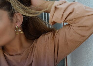 Triangle Double Earrings -  - 